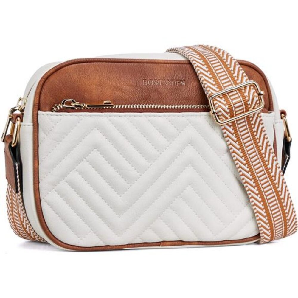 Quilted Crossbody Bags for Women Vegan Leather Purses Small Shoulder Bag